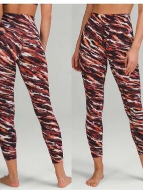 Printed High-Waist Active Leggings - Multi-Color
